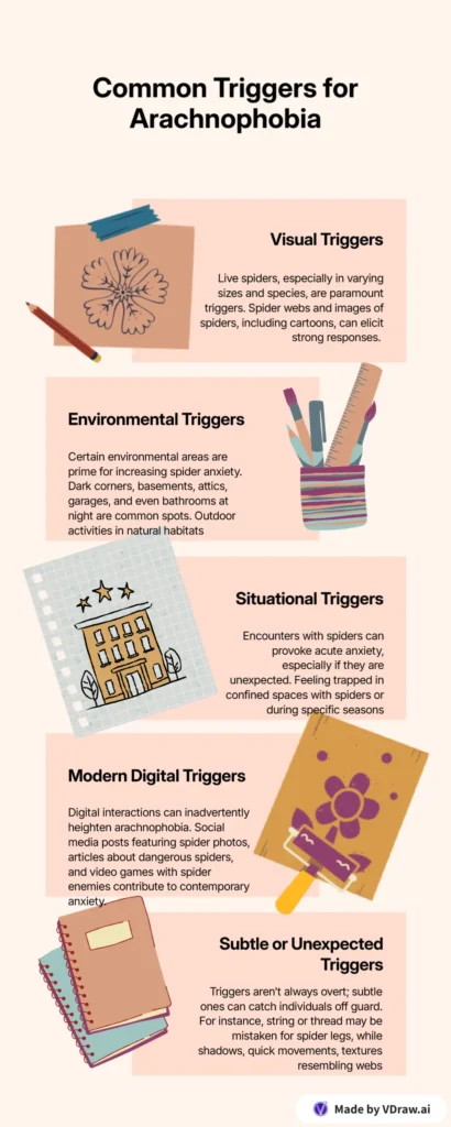 Common Triggers for Arachnophobia AKA Spider Phobia