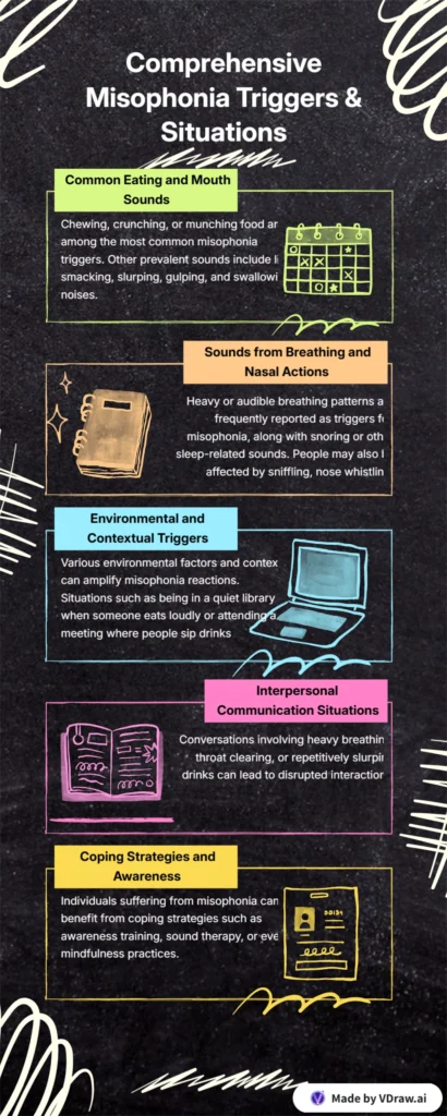 Comprehensive Misophonia Triggers & Situations