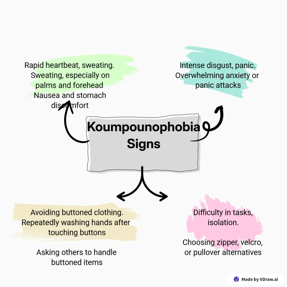 Koumpounophobia Aka Fear of buttons Signs