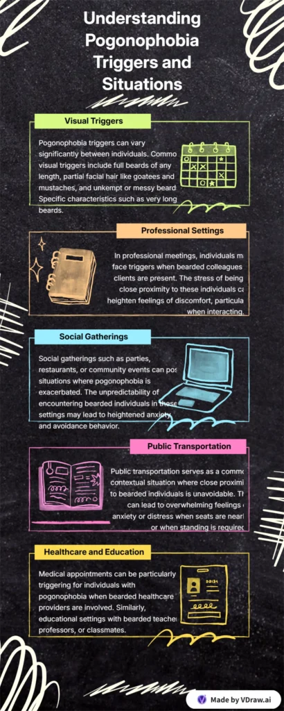 Understanding Pogonophobia Triggers and Situations